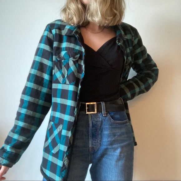 Matix Plaid Sherpa Lined Shirt/Jacket - Picture 2 of 6